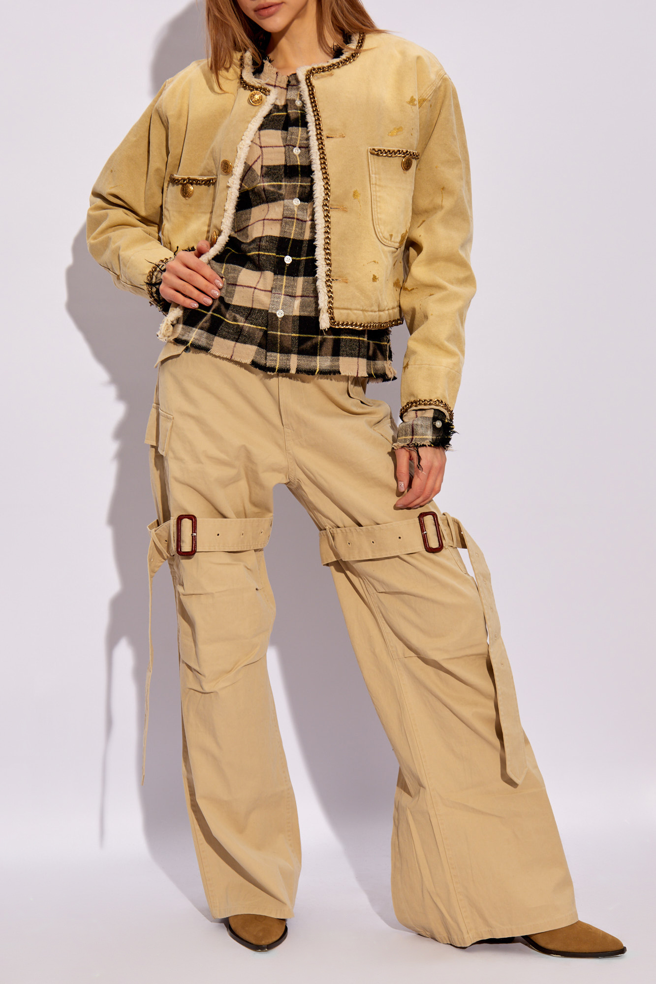 Beige Parachute trousers R13 Vitkac GB